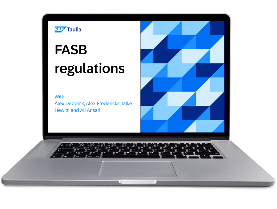 FASB regulations webinar laptop image
